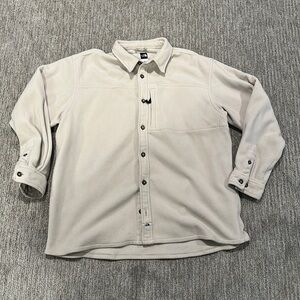 Vintage Rare XL Cream The North Face Fleece Shirt/Jack